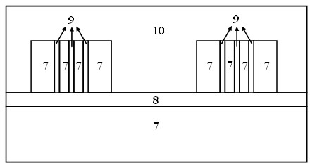 All-optical logic gate device based on nanowire waveguides of multislot silicon substrate