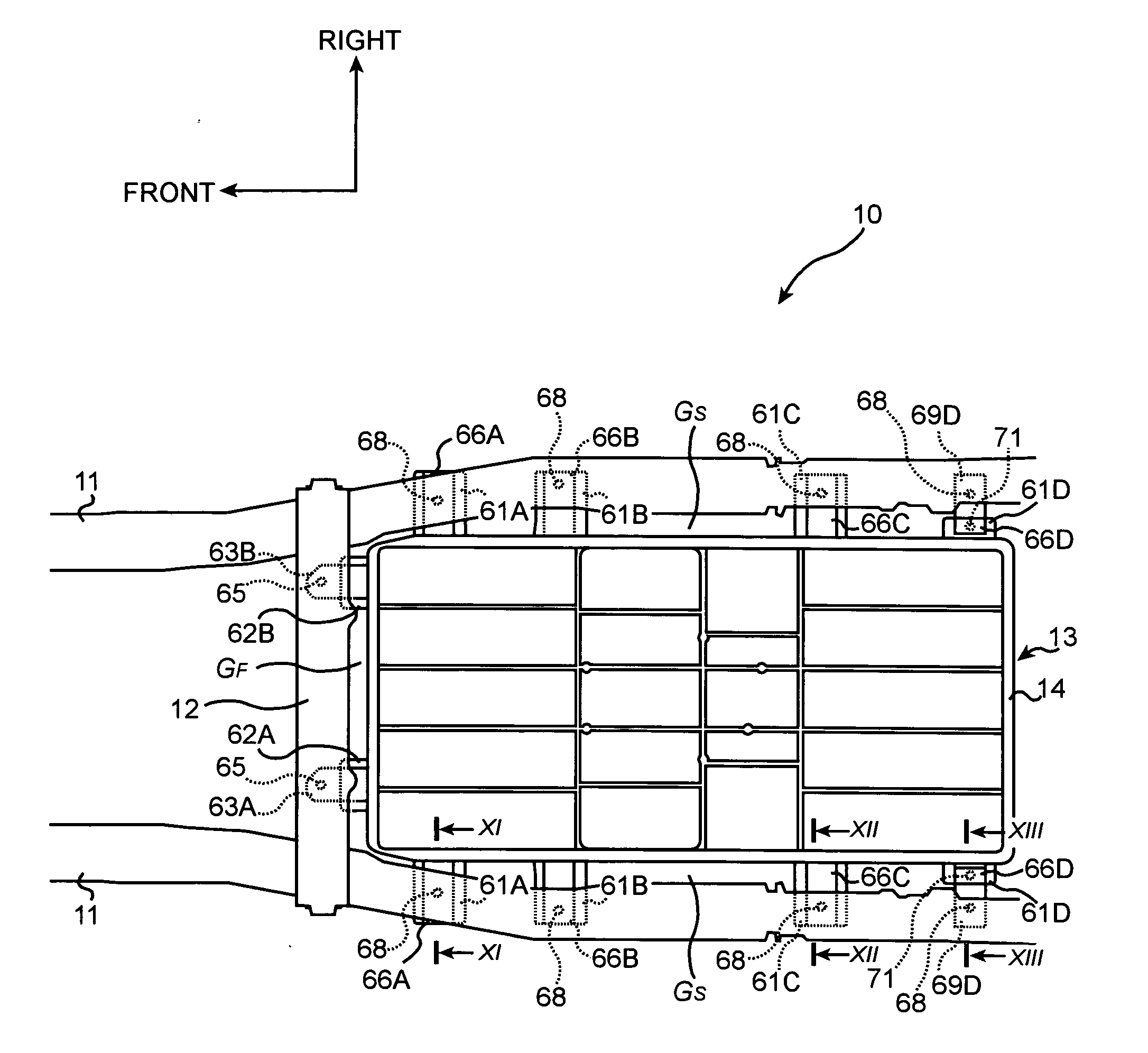 Structure for mounting batteries onto electric vehicles