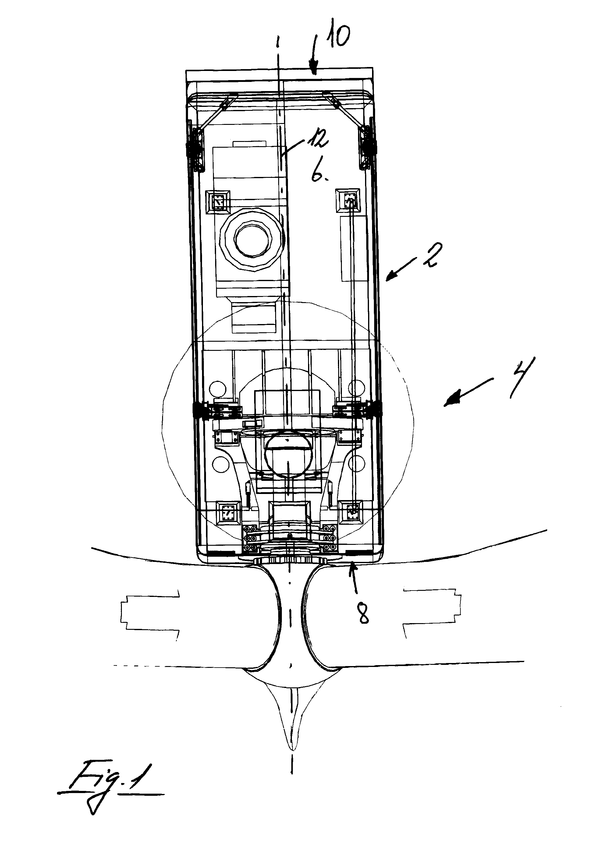 Method and means for establishing access to the main parts in the nacelle on a wind turbine