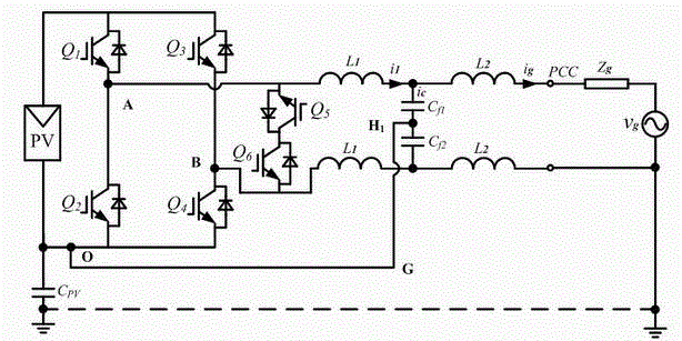 LCL non-isolation type grid-connected inverter system