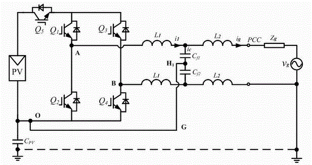 LCL non-isolation type grid-connected inverter system