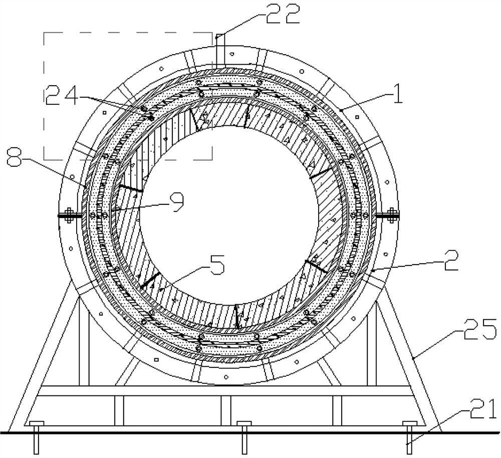 Shield launching flexible connecting steel sleeve mechanism and construction method thereof