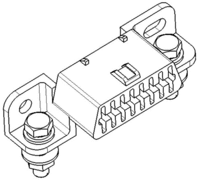 An automobile diagnostic interface fixing structure fixed on the electrical box body