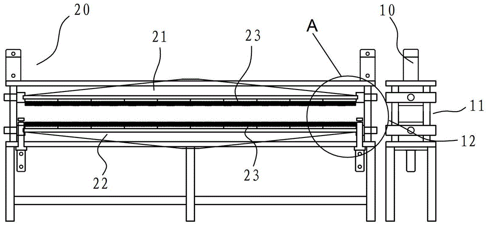 Special device for manufacturing composite material molded arc mold release film