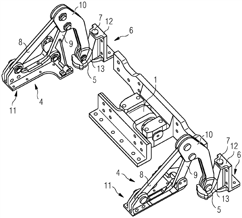 device for preventing torsional motion between two coupled rail vehicles