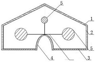 A flow-balanced energy-saving semicircular air supply port and a method for determining the structure of the air supply port