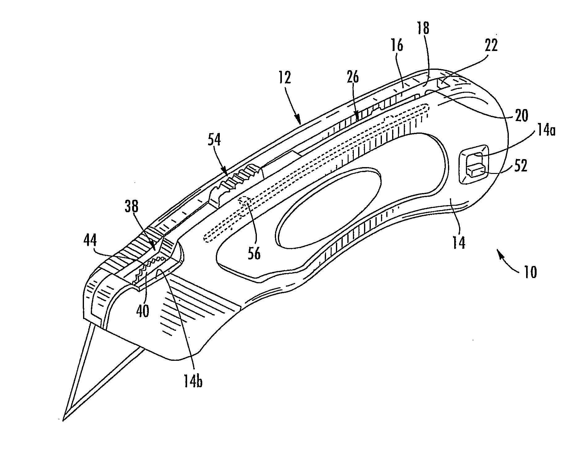 Self loading utility knife