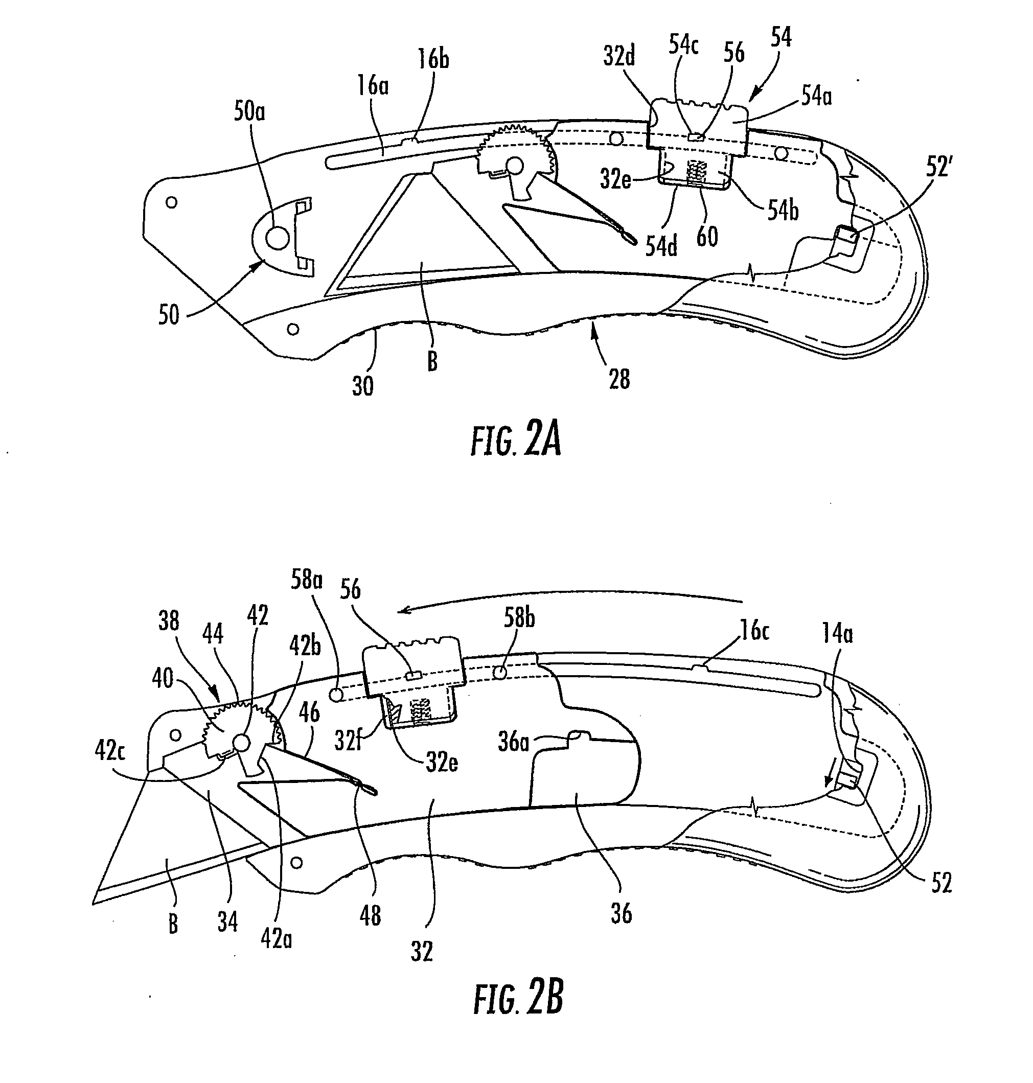 Self loading utility knife