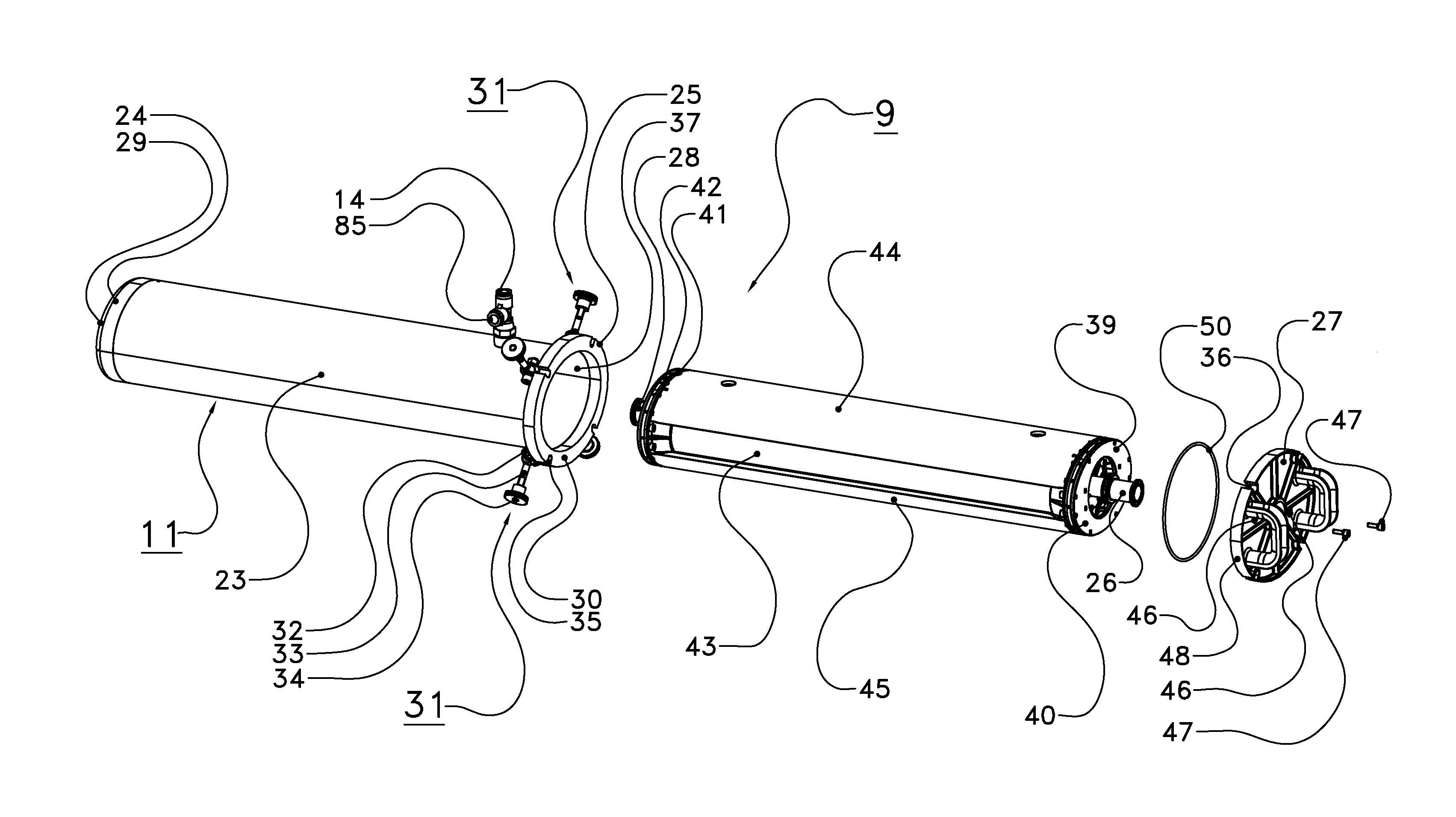 Milking installation with milk pump