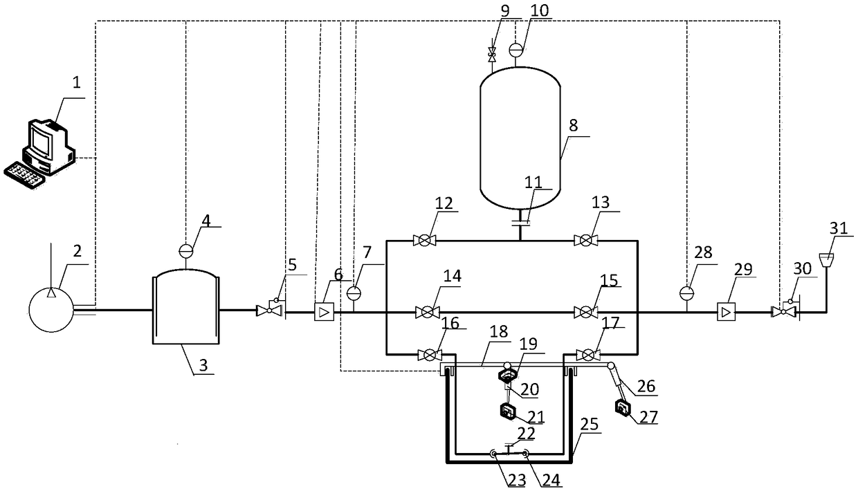 Underwater gas phase pipeline leakage and diffusion experiment device