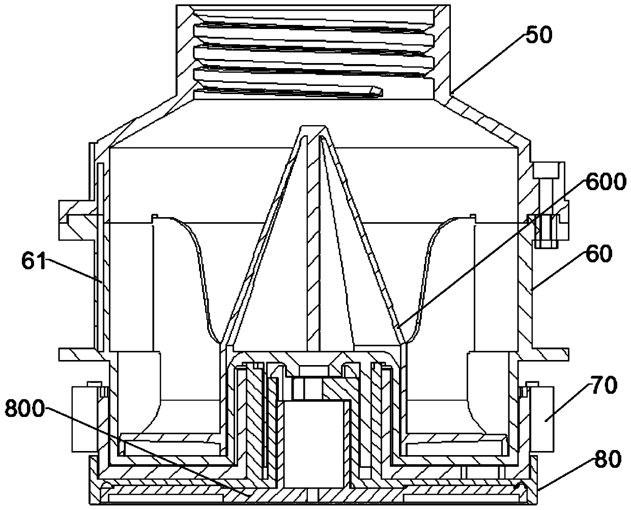 Granular preparation porous metering device