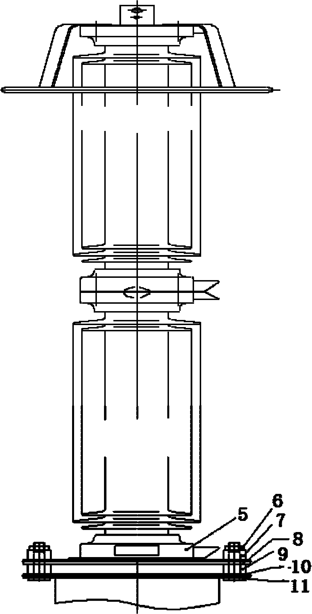 Rubber spring damping shock absorber