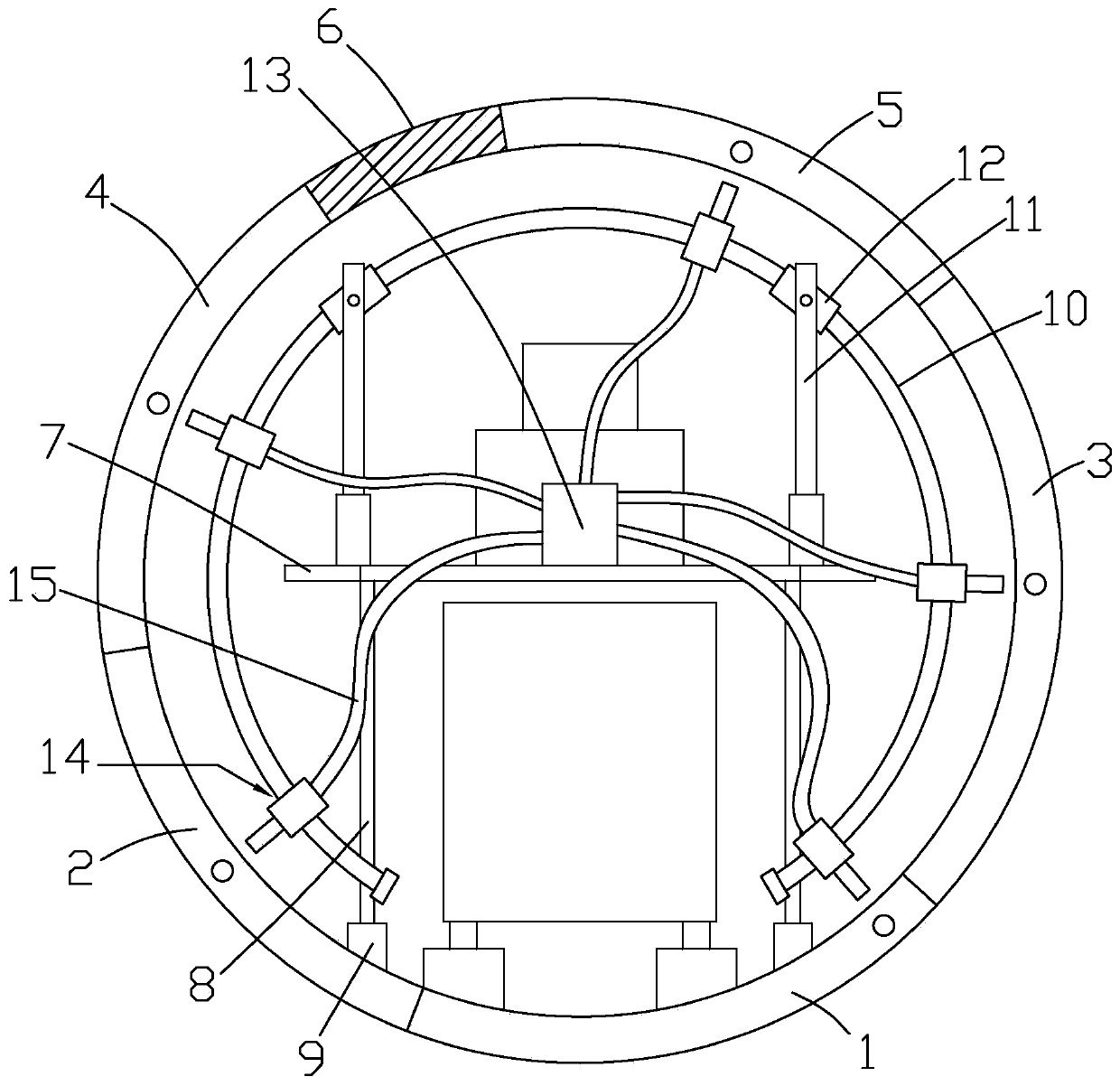 Method for grouting behind segment wall in shield tunnel construction of full-section hard rock stratum