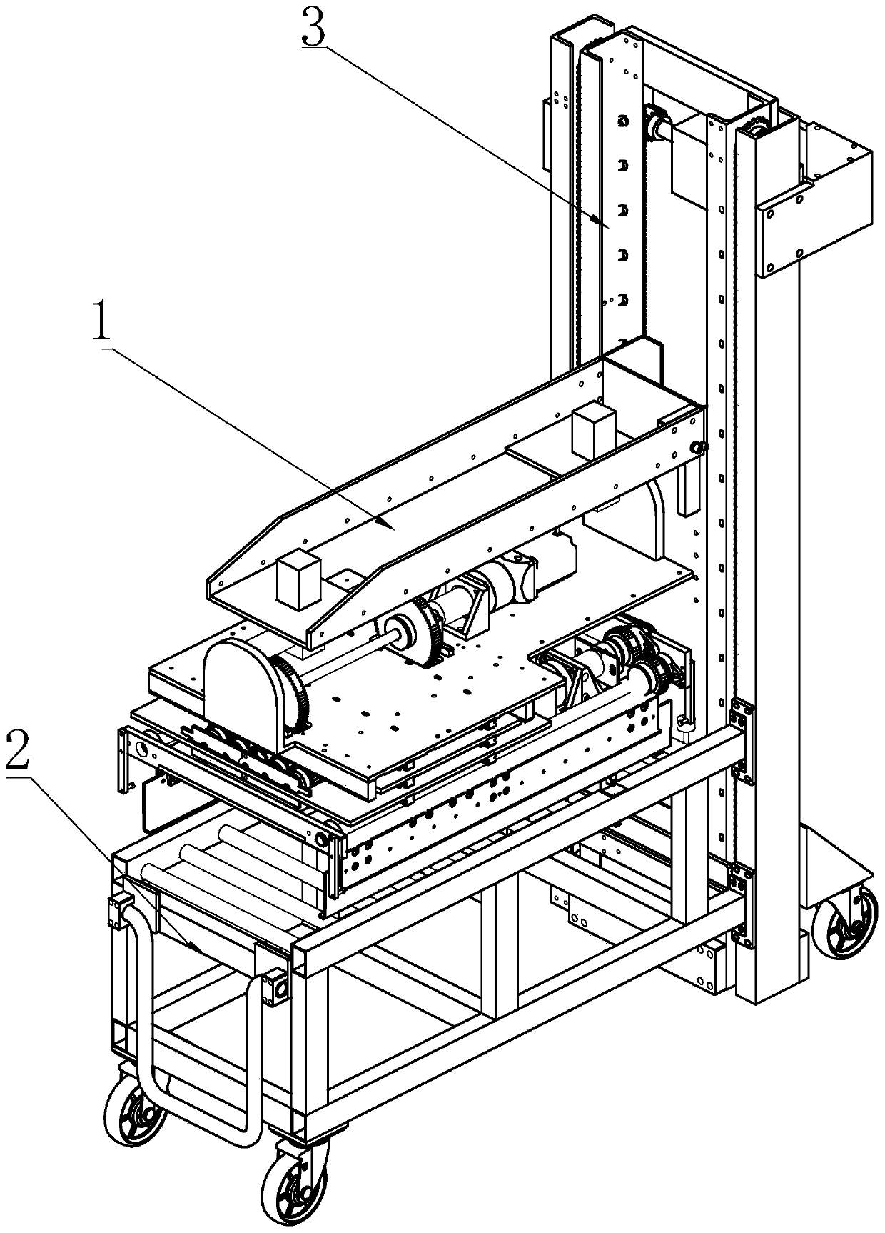 Grabbing type racking and unracking machine