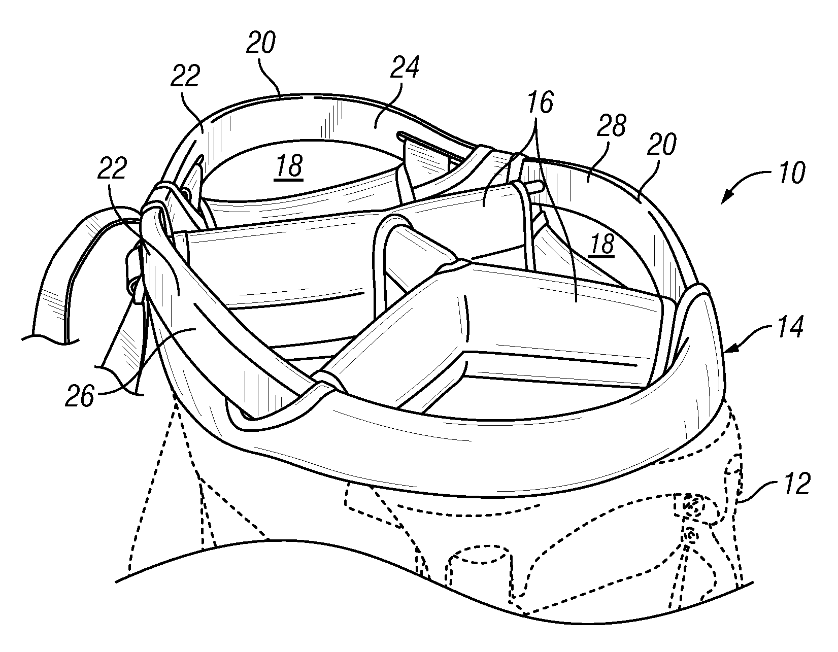 Integral multi-handle golf bag collar system