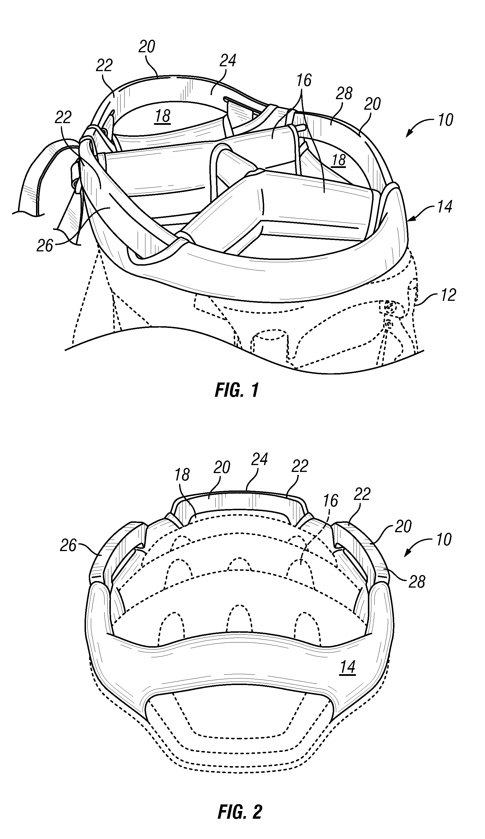 Integral multi-handle golf bag collar system