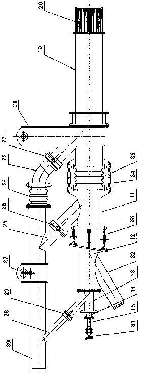 Blade angle adjustable four-channel whirl pulverized coal burner