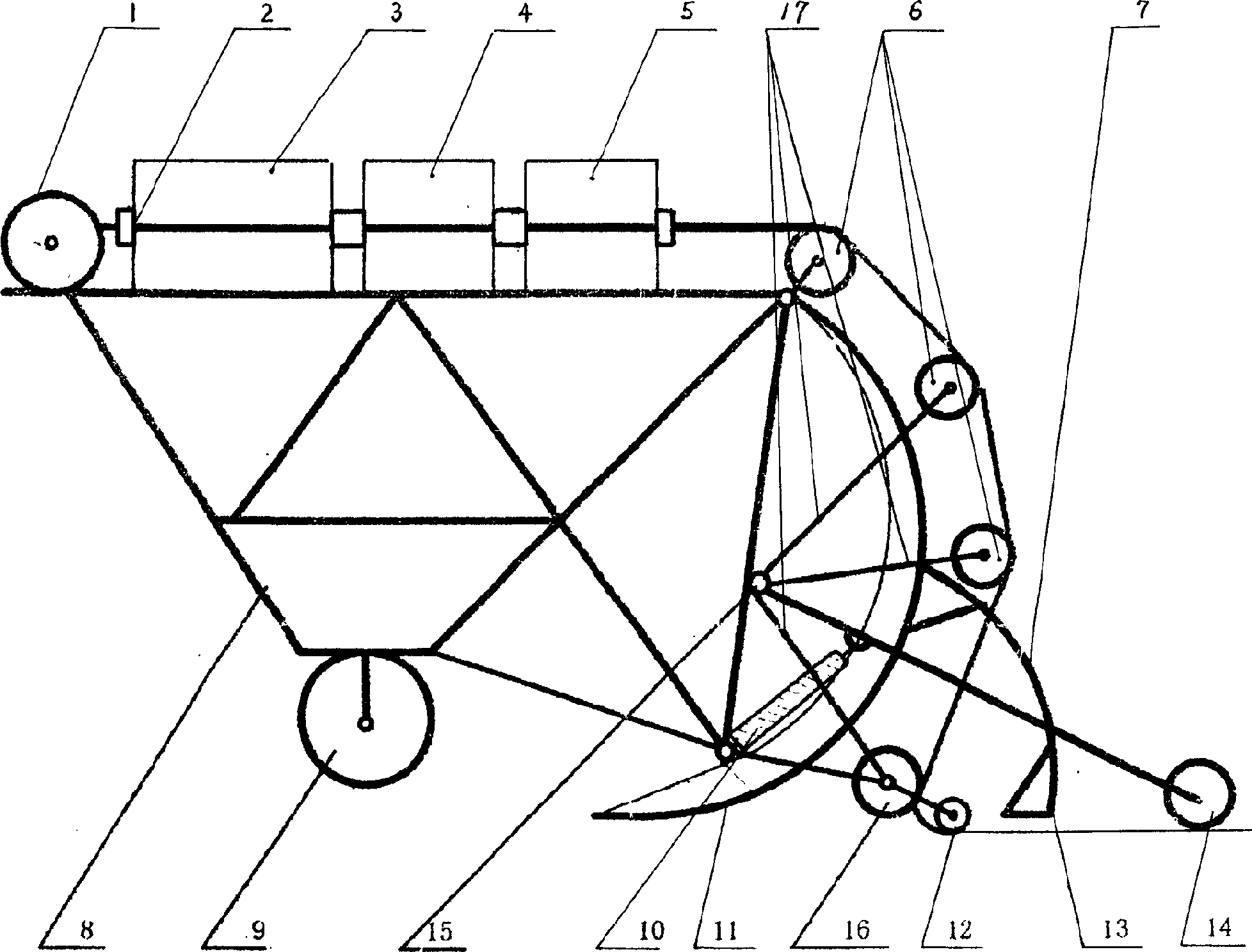 Integrated tillage free planter special for planting rope