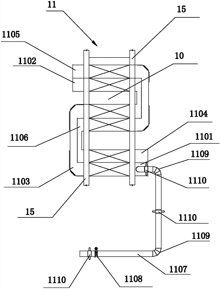 Air intake method for furnace of waste incineration boiler and waste incineration boiler equipment