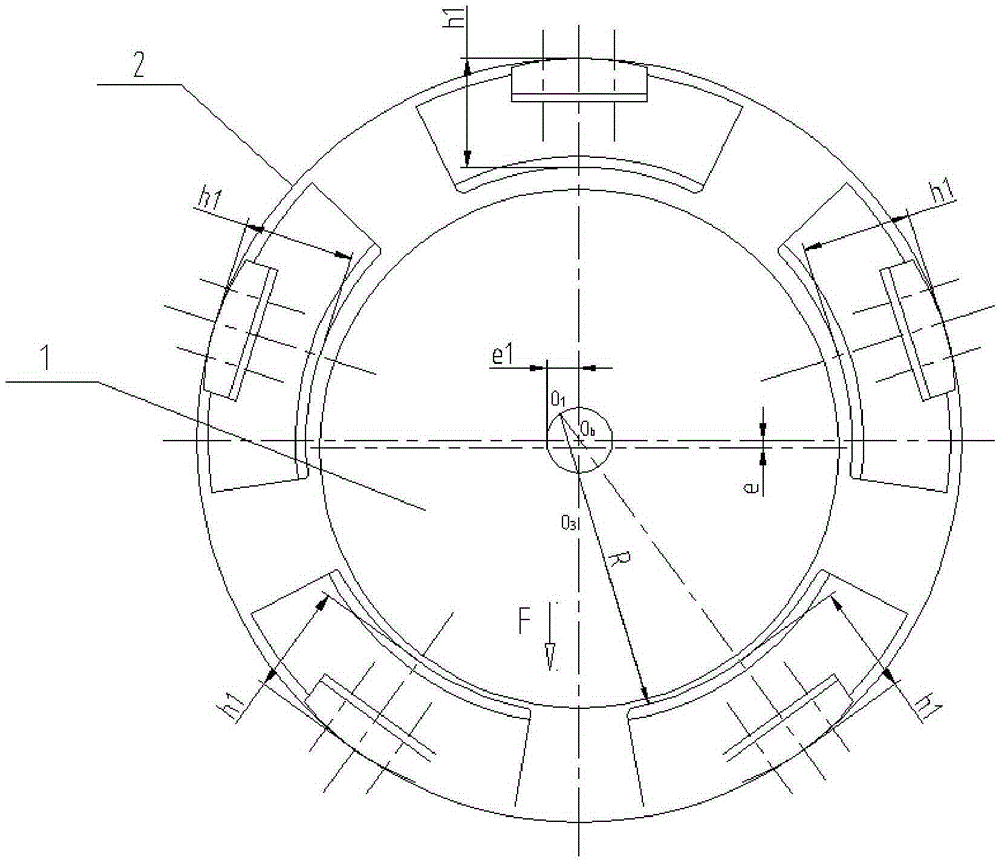 Tilting-pad bearing used for rotors