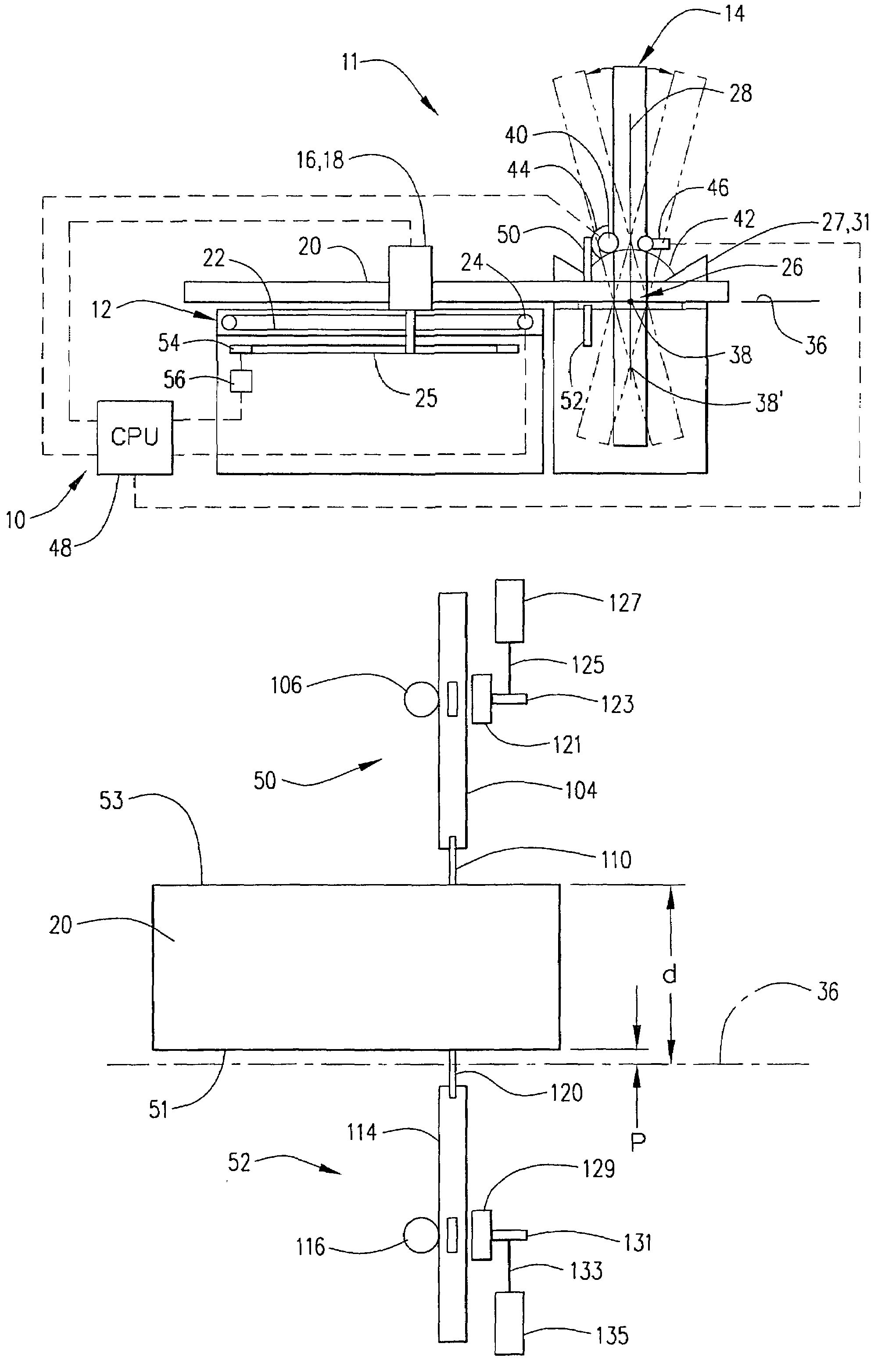 Active measurement and control system for a material cutting apparatus