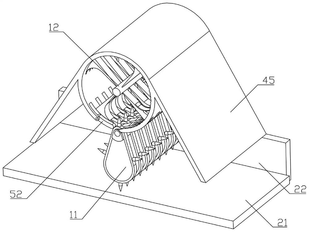 Tobacco material agglomerated and caked removing and loosening device