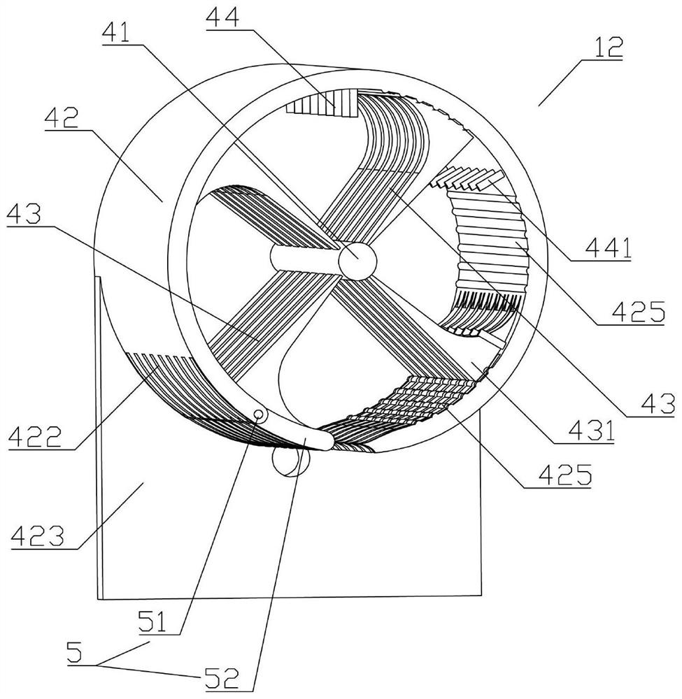 Tobacco material agglomerated and caked removing and loosening device