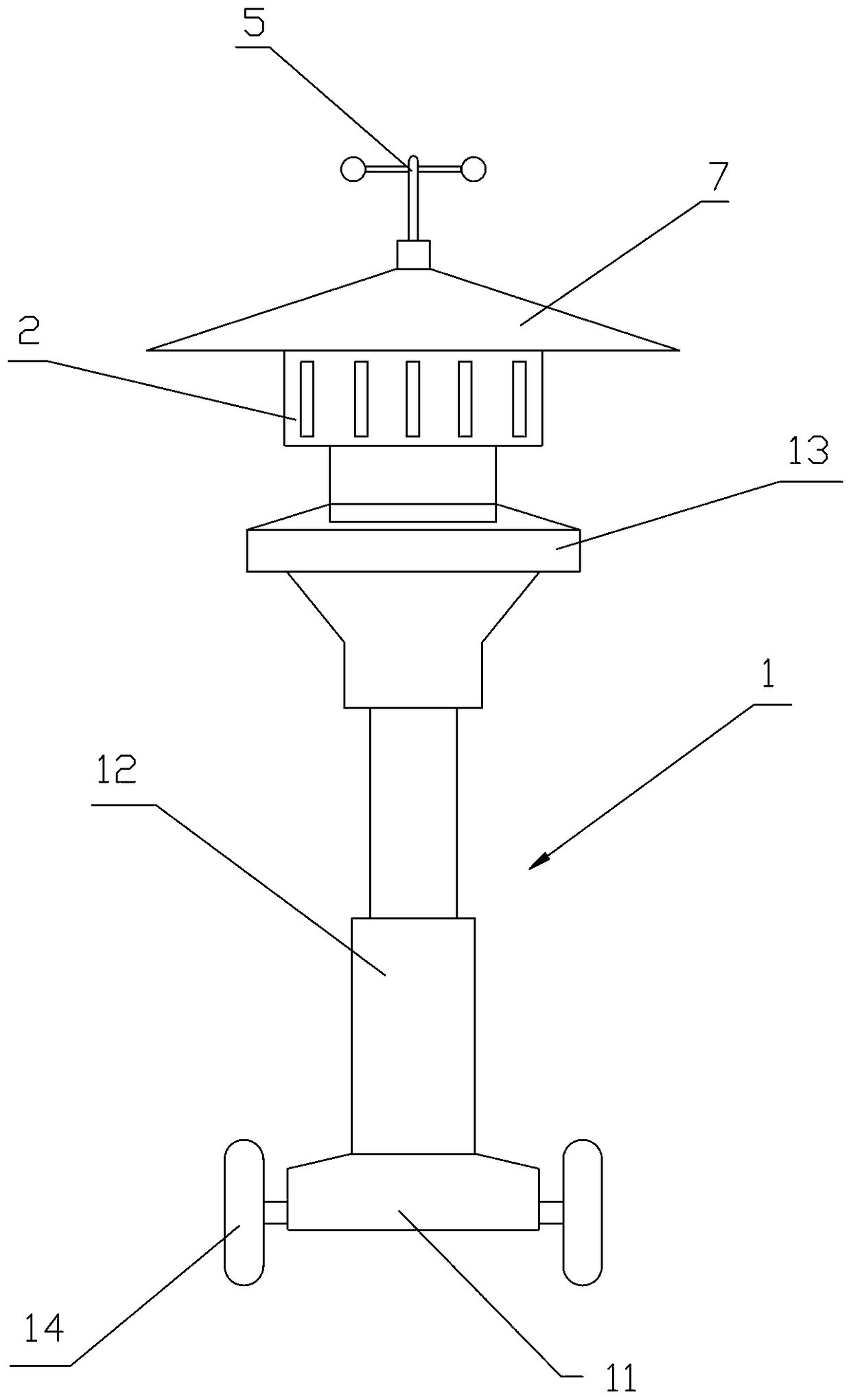 Device and method for preventing and treating field pests based on sex attractant