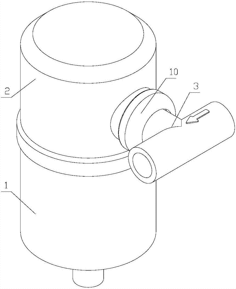 Cyclone type magnetic filtering device