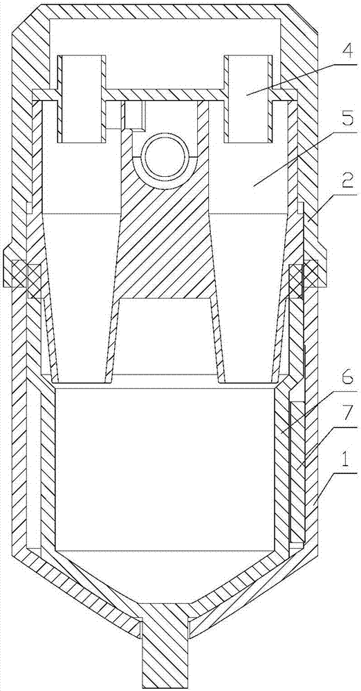 Cyclone type magnetic filtering device