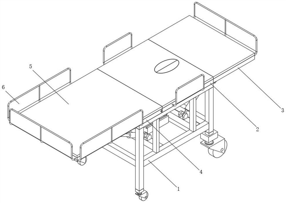 Multifunctional rehabilitation bed for nursing old people