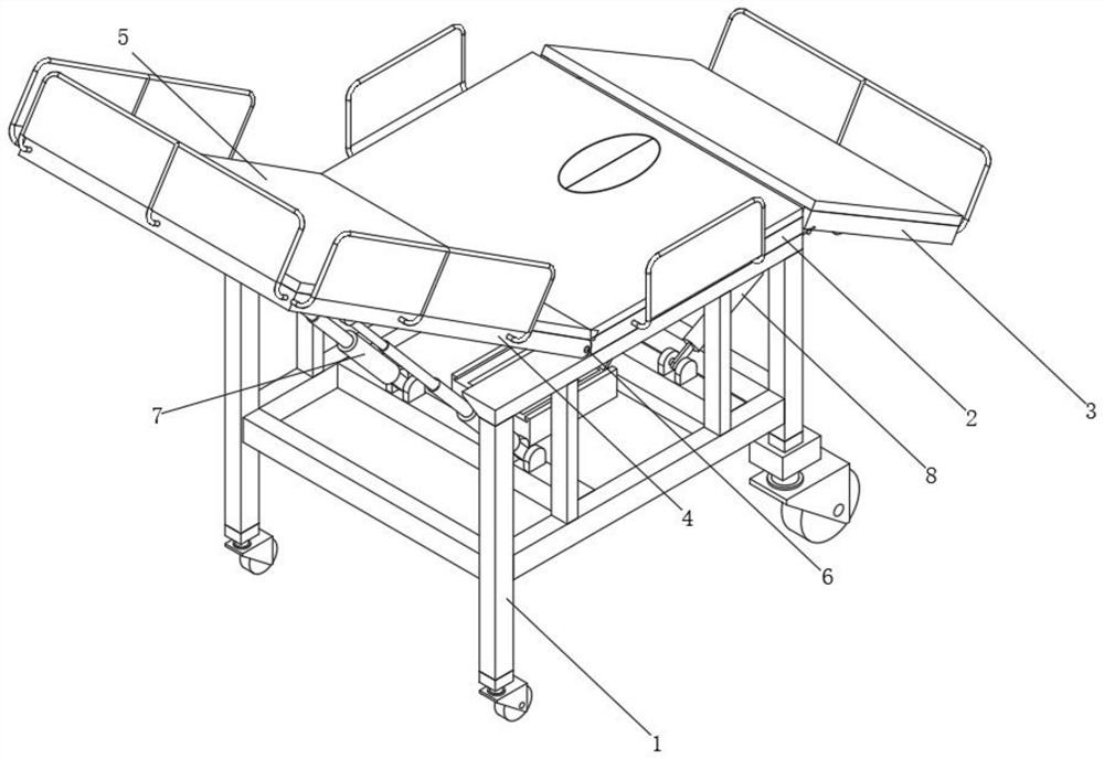 Multifunctional rehabilitation bed for nursing old people