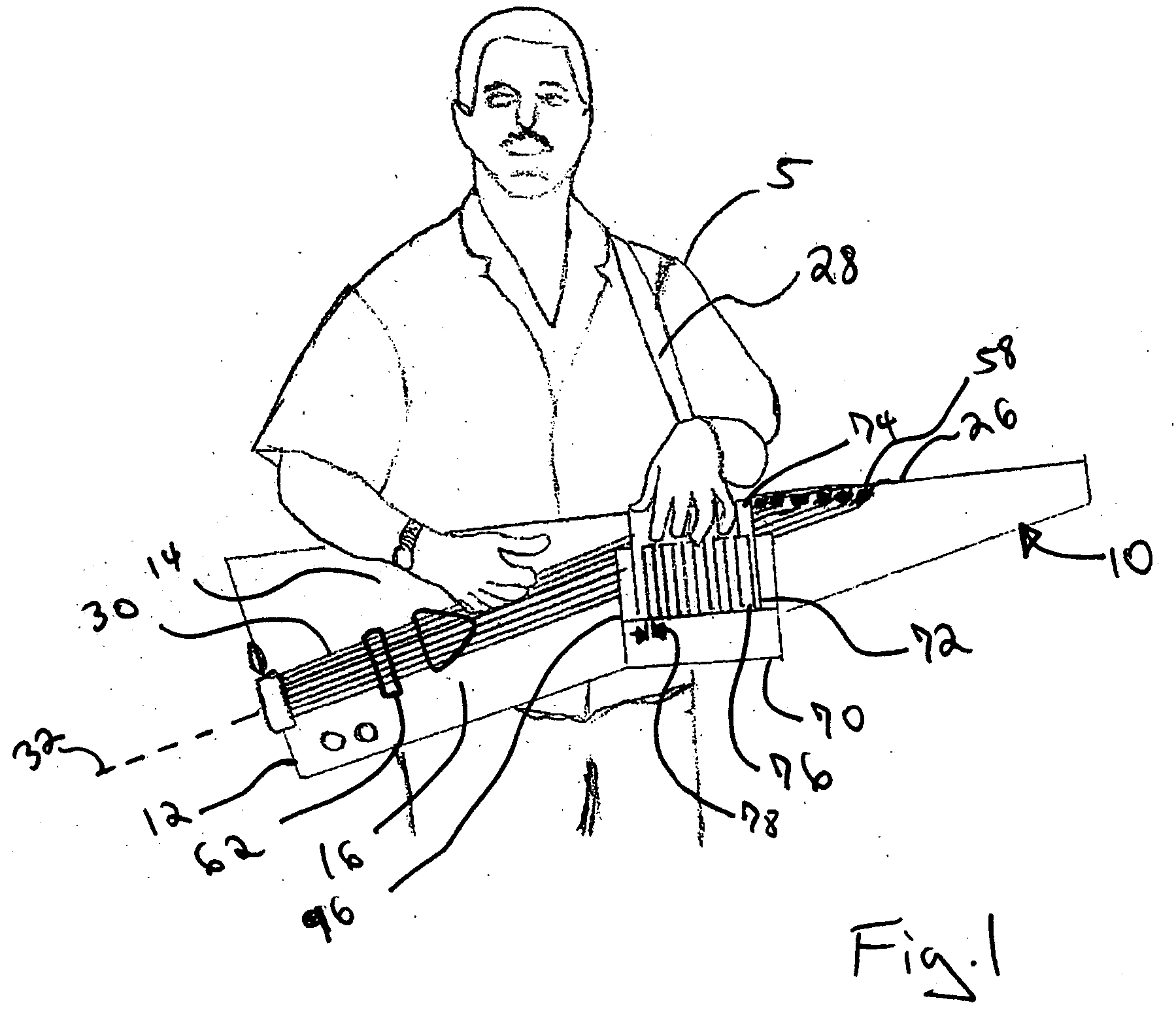 Keyboard guitar musical instrument apparatus