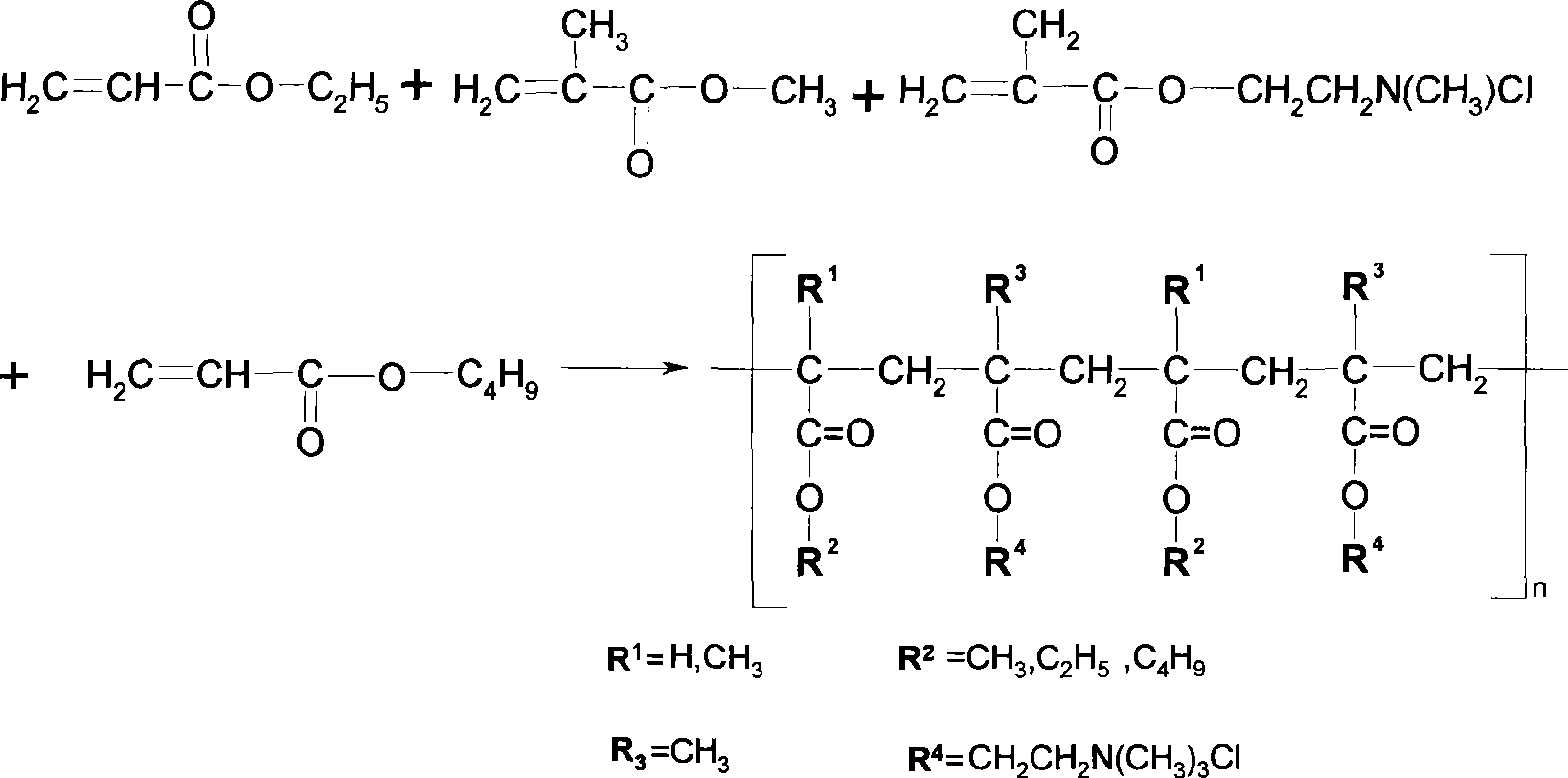 Preparation of medicinal poly(methyl acrylamide) with low film forming temperature and medium permeability