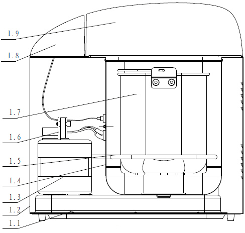 Hot air heating bread maker