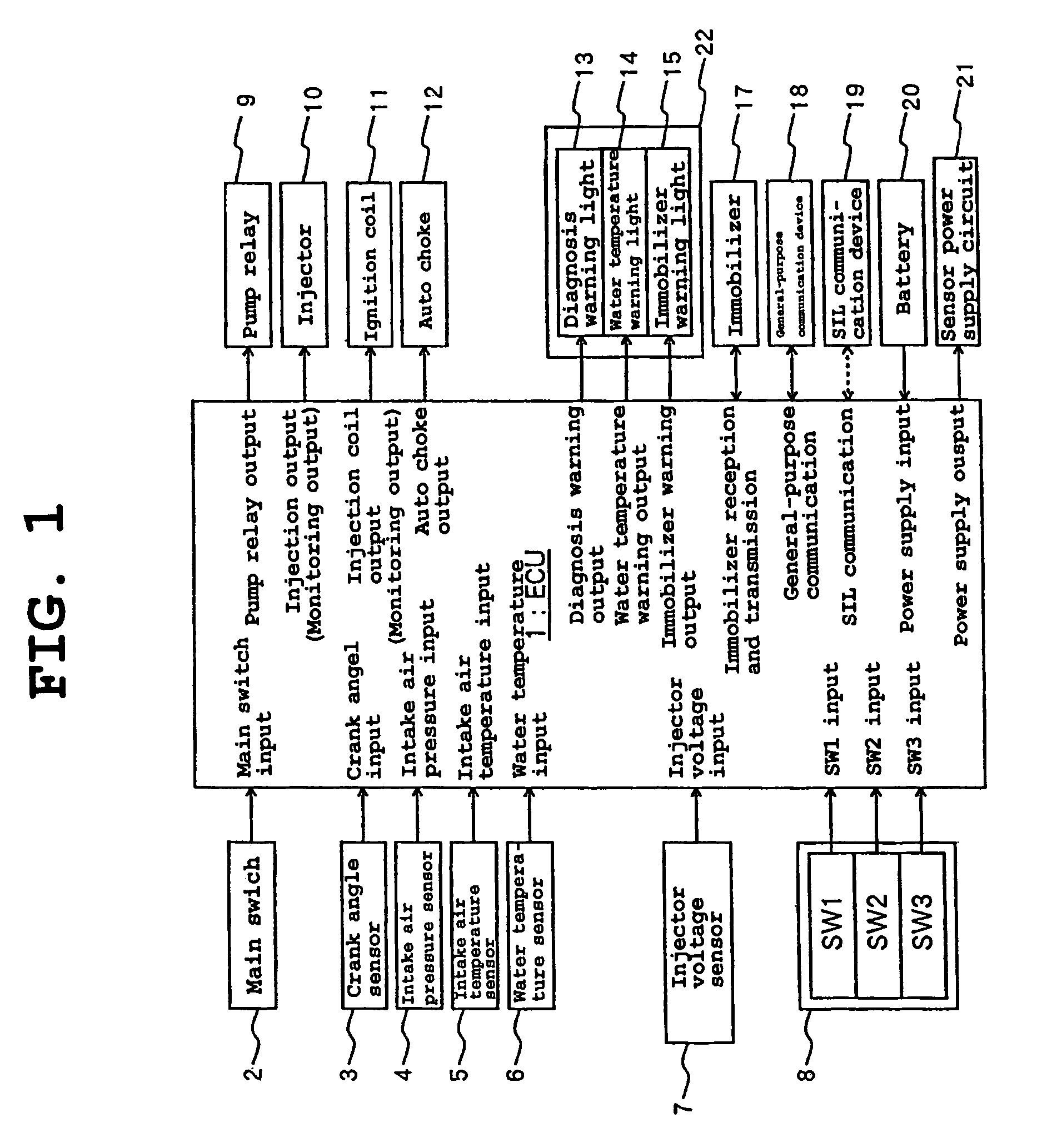 Engine crank angle detecting device