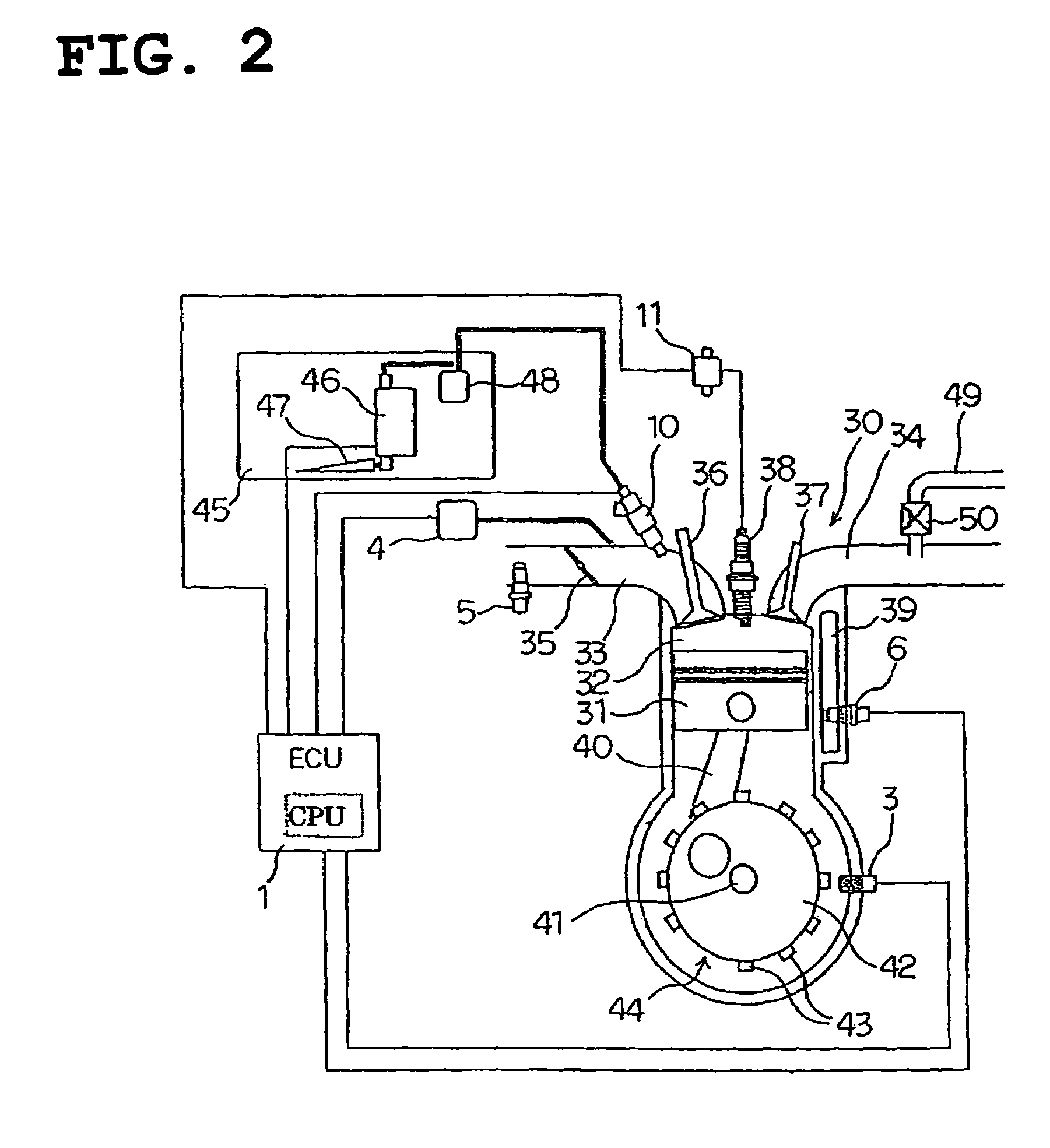 Engine crank angle detecting device