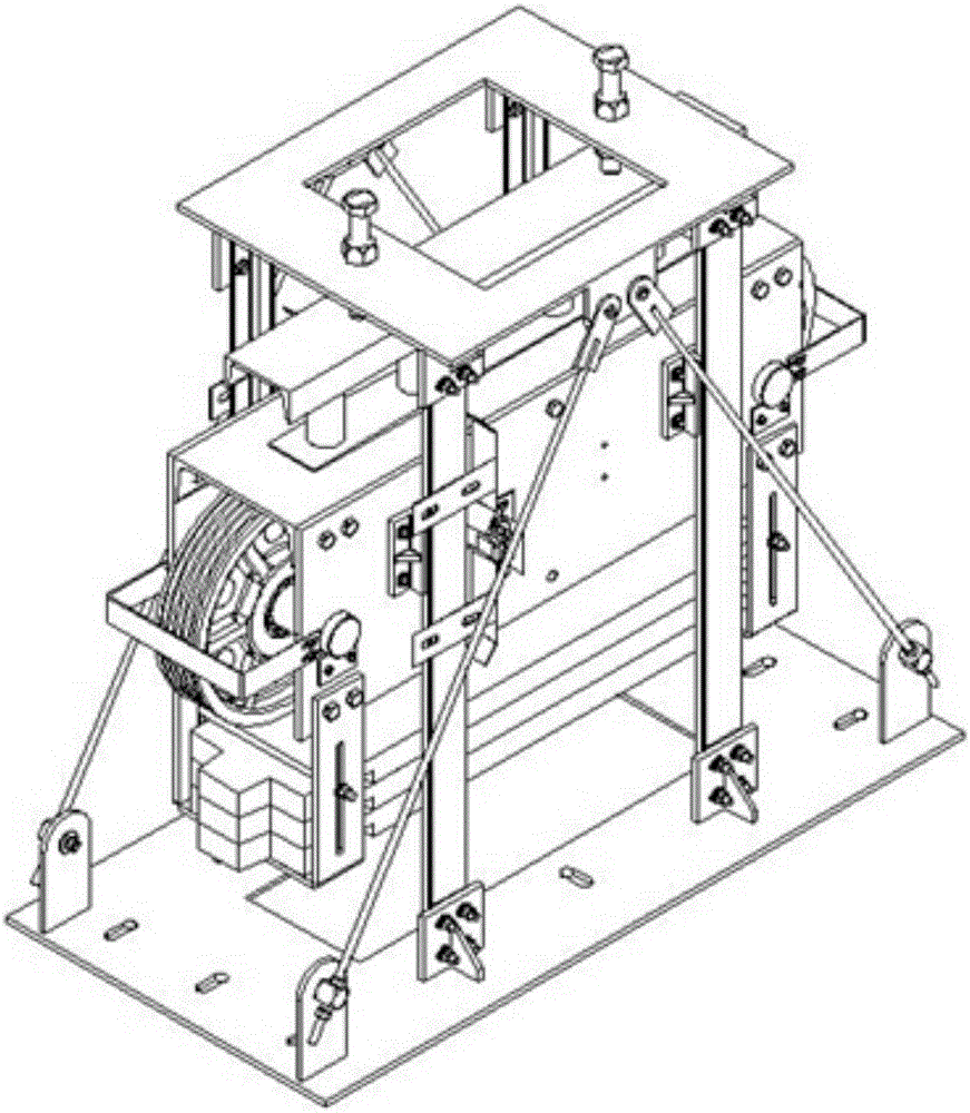 High-speed elevator compensating rope tensioning device and application thereof