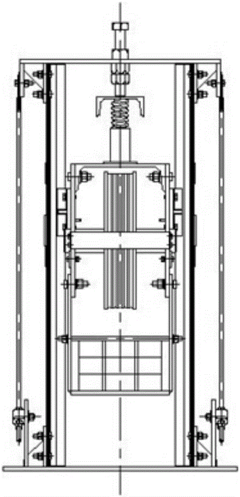 High-speed elevator compensating rope tensioning device and application thereof