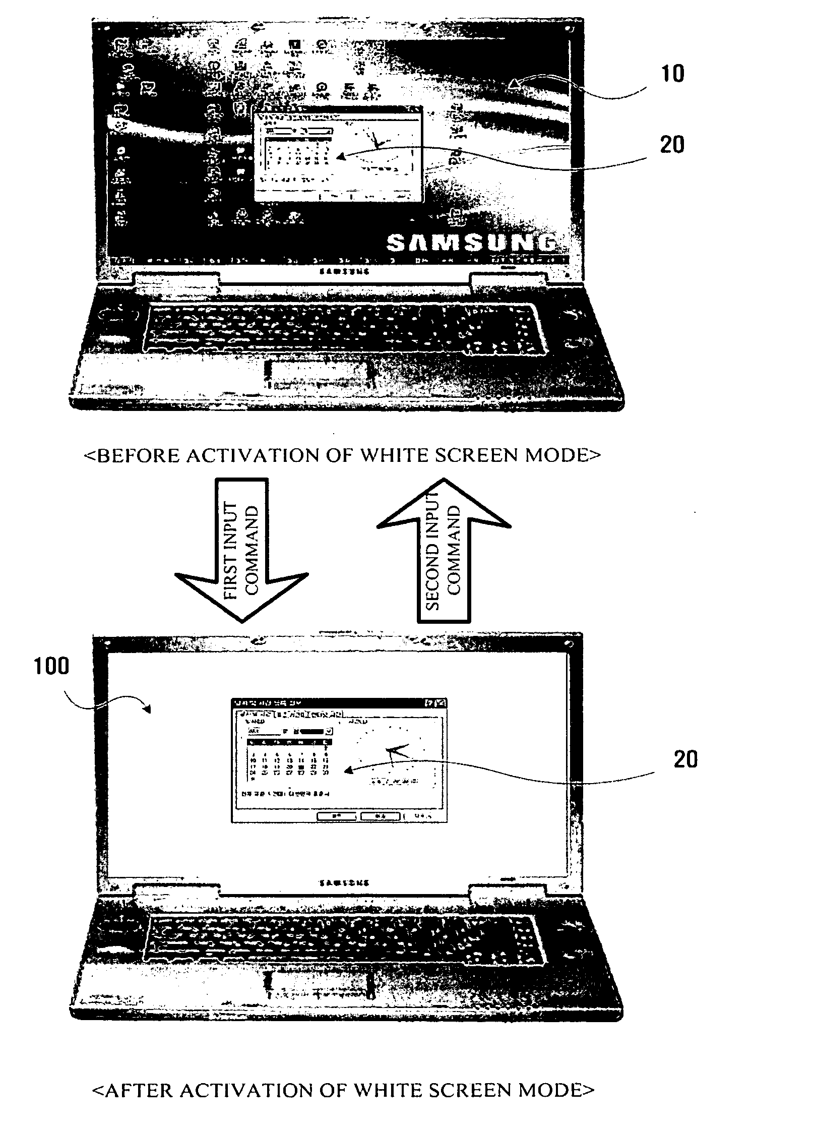 Method and apparatus for reducing power consumption in display area