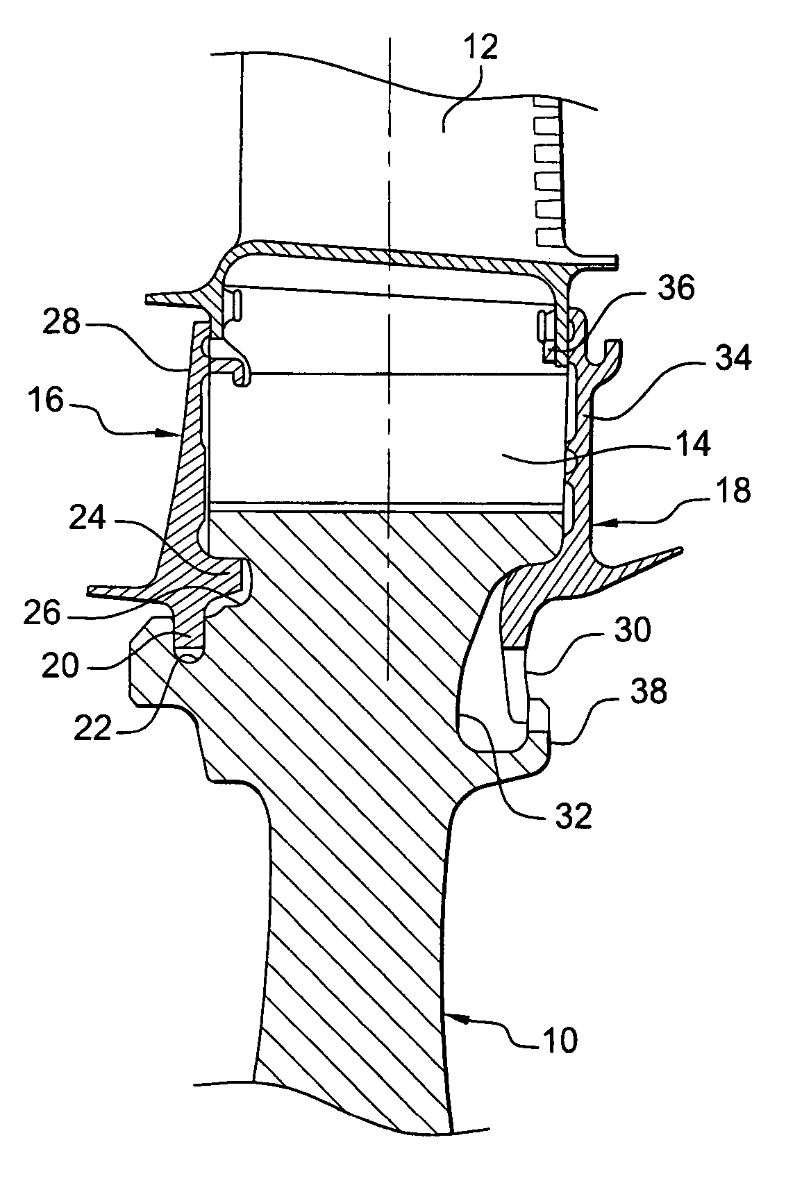 Device for axially retaining blades on a turbomachine rotor disk