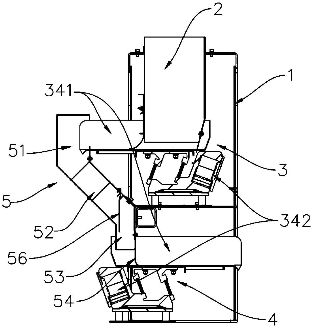 Color sorter feeding device and color sorter