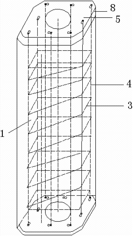 Octagonal concrete centrifugal pile and forming mould thereof