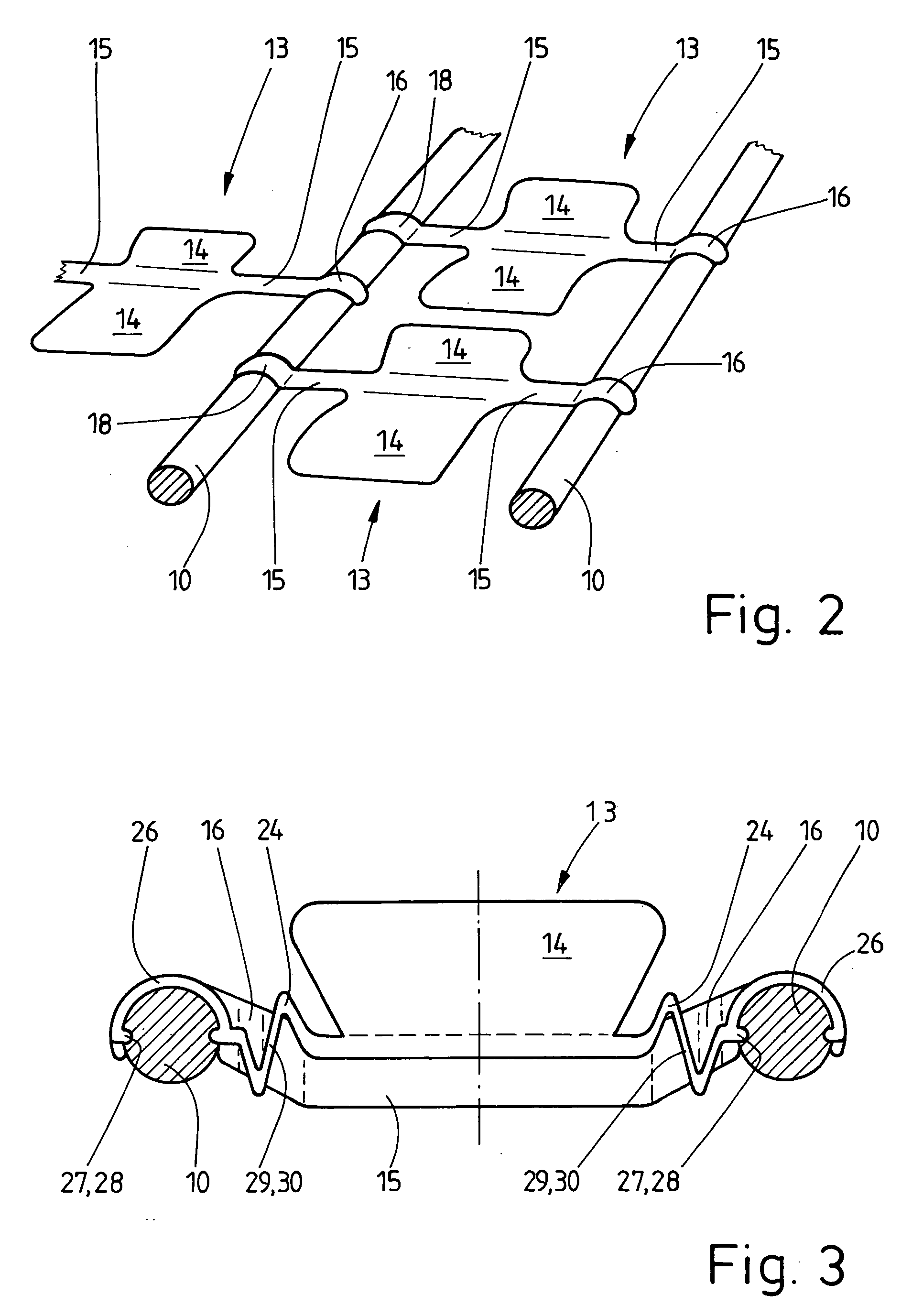 Sprung support, particularly for a mattress