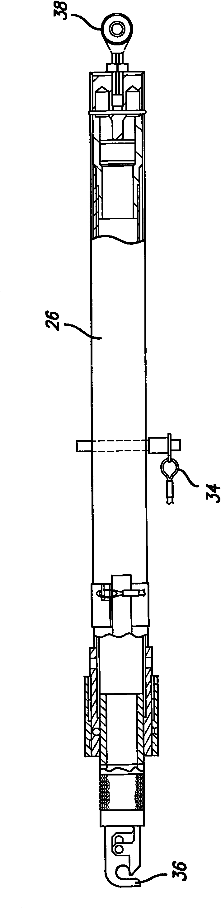 Viscous shear damping strut assembly