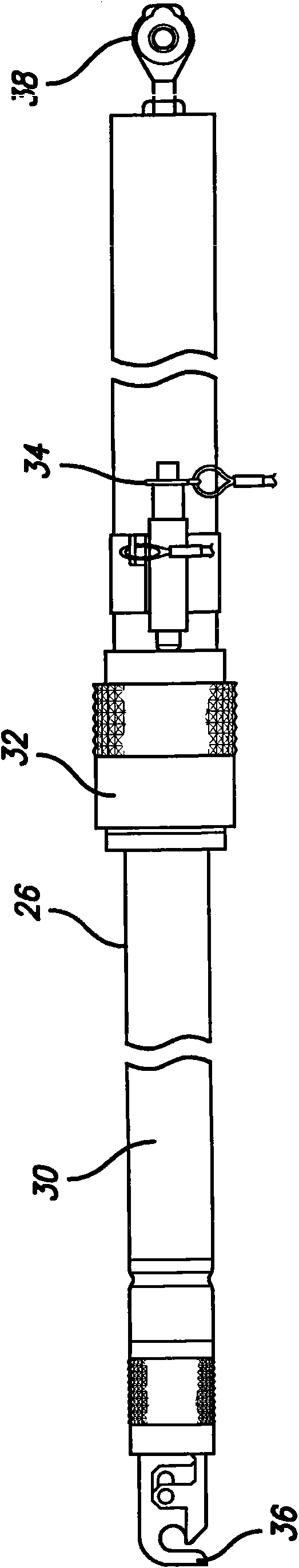 Viscous shear damping strut assembly