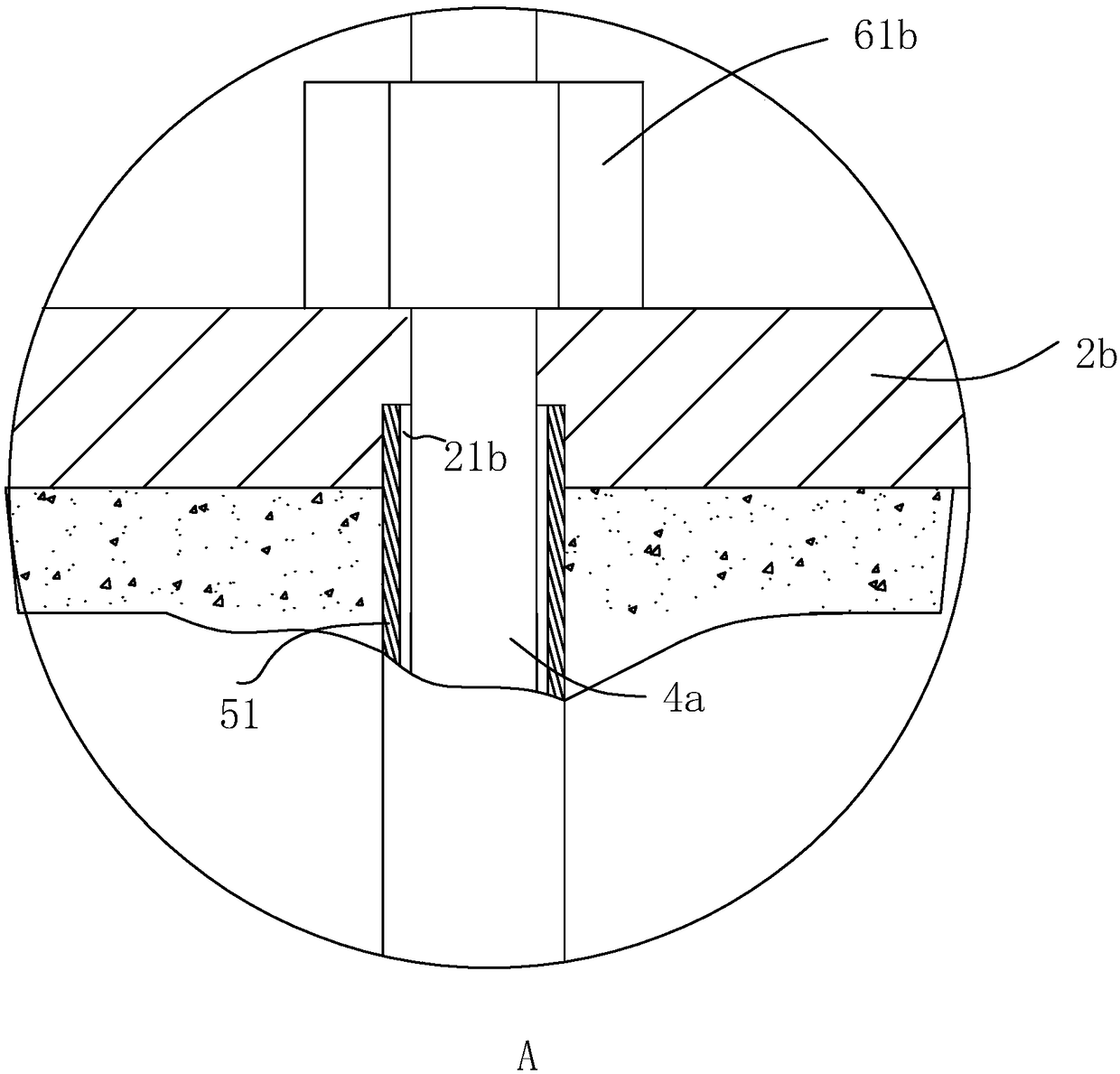 Prestressed rock bolt foundation with replaceable bolts