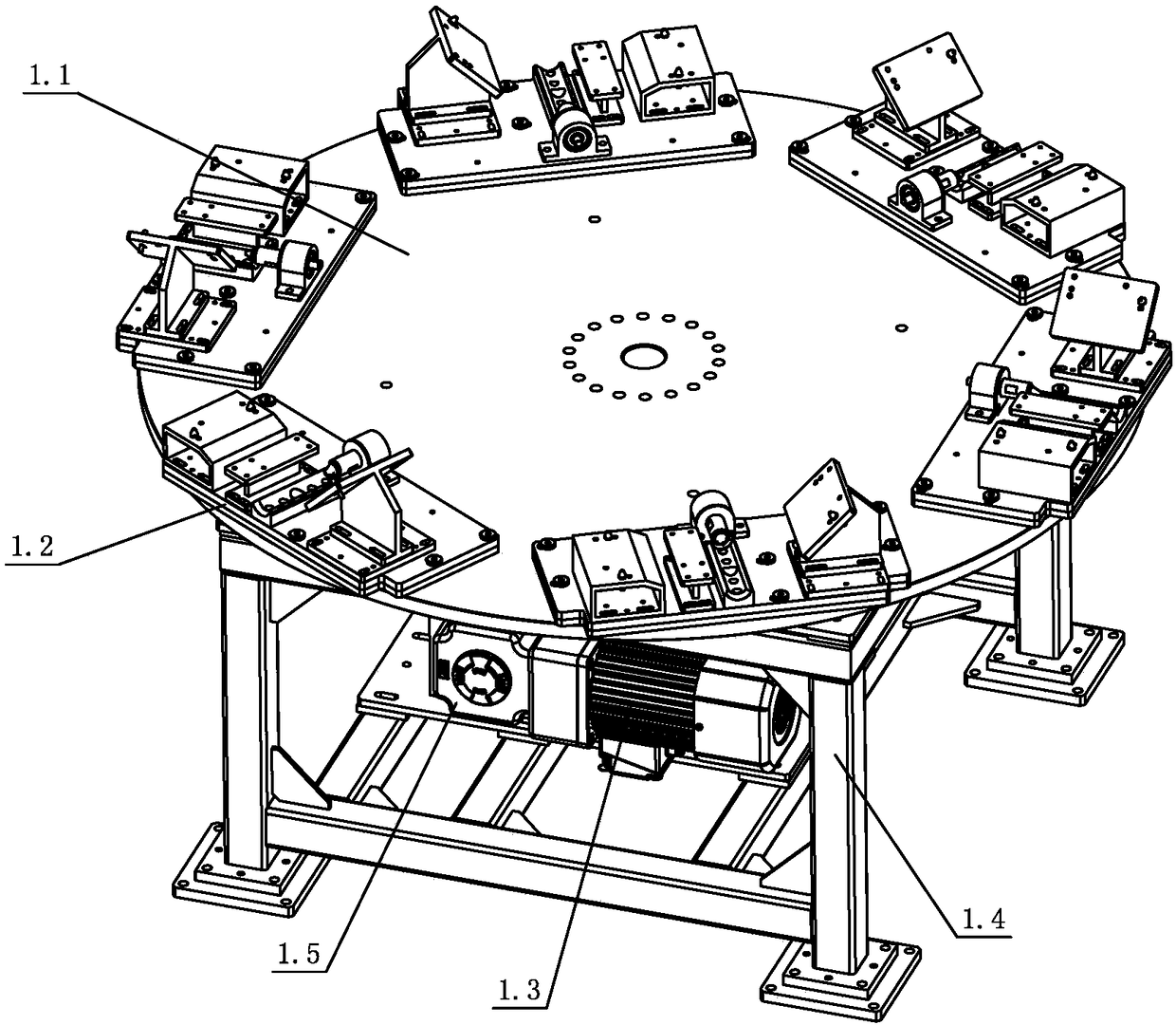 Automatic welding working station for automobile container hinge plate