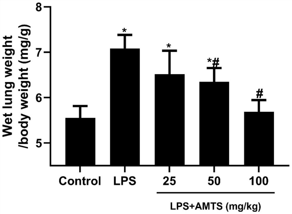 Application of methyl allyl trisulfide in preparation of medicine for treating acute lung injury