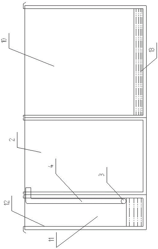 Reinforcing system for reducing nitrate nitrogen concentration in sewage